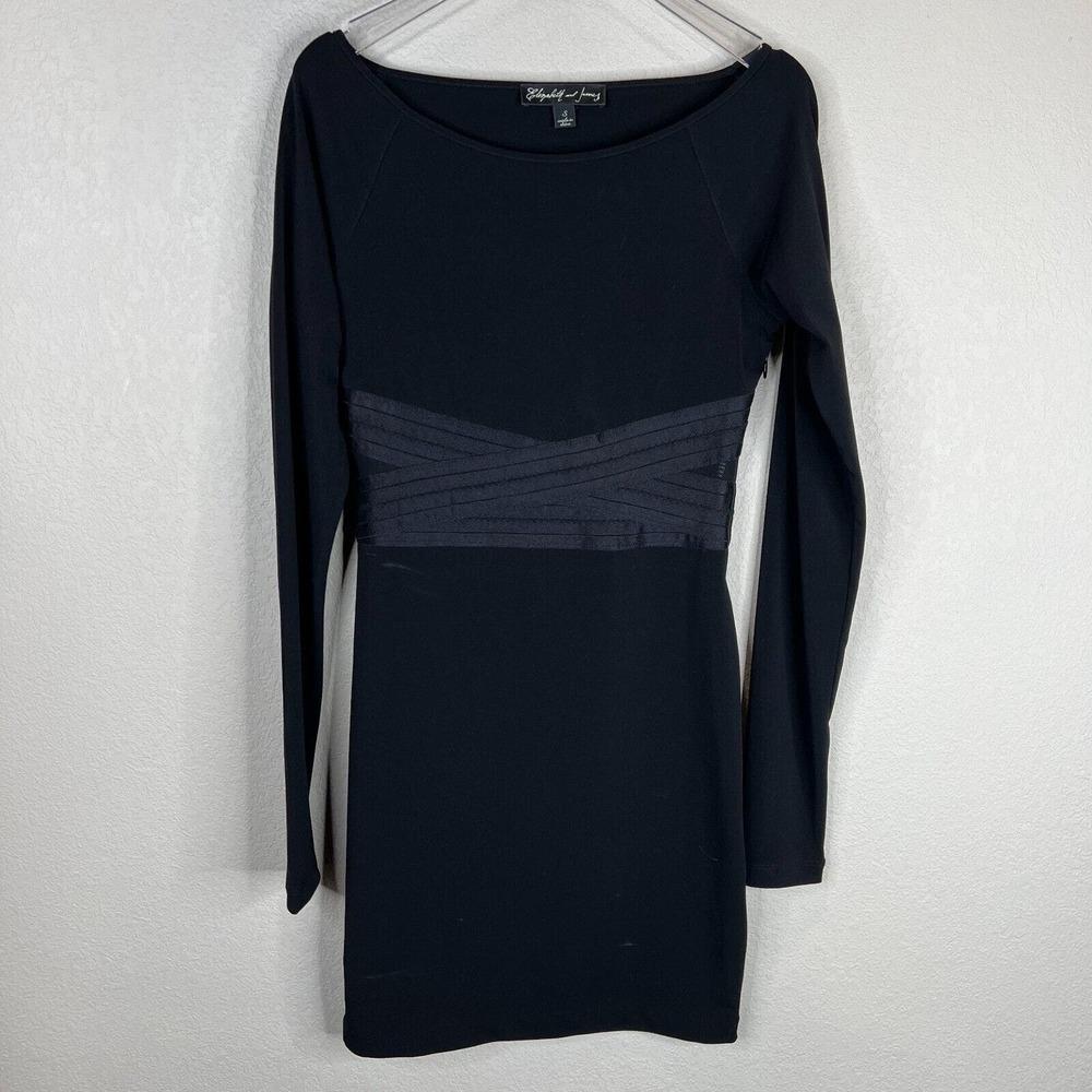 Elizabeth and James Alexa‎ Dress Size Small Black Bandage Waist Bodycon Classy